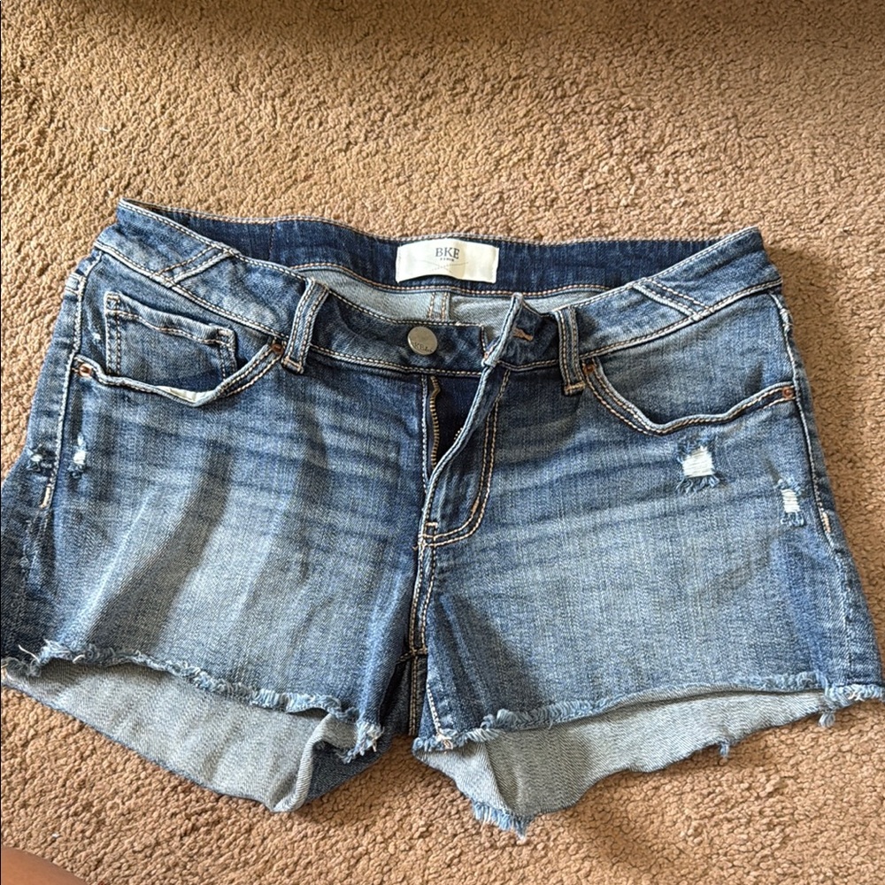 BKE Distressed Blue Jean Shorts